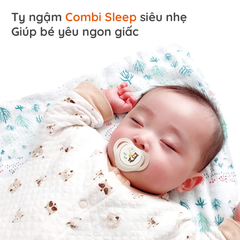 Ty ngậm Combi Sleep siêu nhẹ hoa lá/phi hành gia/khỉ con/đám mây/gấu trắng/dâu tây size S/M/L