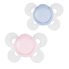 Ty ngậm Silicone Chicco Physio Comfort màu hồng và màu xanh 0-6M