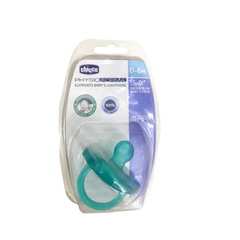 Ty ngậm Silicone Chicco Physio Soft xanh ngọc 0M+ và 6M+
