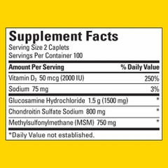 Viên uống bổ khớp Nature Made Triple Flex Triple Strength + D3 200 viên