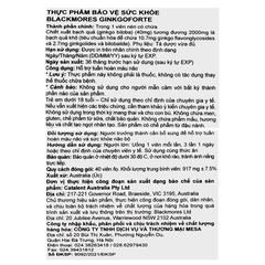 Viên uống bổ não Blackmores ginkgoforte (40 viên)