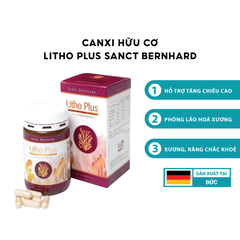 Viên uống bổ sung canxi từ tảo biển đỏ Litho Plus hỗ trợ giảm nguy cơ thiếu canxi 30/60 viên