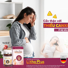 Viên uống bổ sung canxi từ tảo biển đỏ Litho Plus hỗ trợ giảm nguy cơ thiếu canxi 30/60 viên