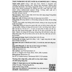 Viên uống bổ sung vitamin C Blackmores bio C 1000mg (31 viên)