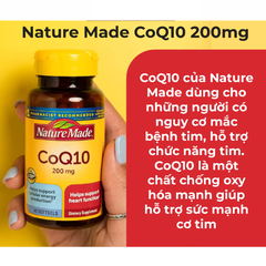 Viên uống bổ tim mạch Nature Made CoQ10 200 mg nội địa Mỹ (140 viên)