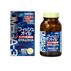 Viên uống dầu cá Omega-3 Orihiro hỗ trợ tim mạch 180 viên