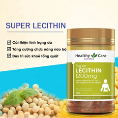 Viên uống mầm đầu nành điều hòa nội tiết Healthy Care Super Lecithin 1200mg (100 viên)