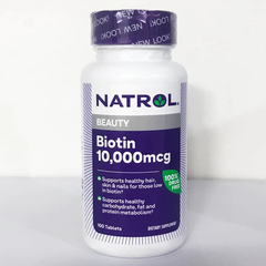 Viên uống mọc tóc Natrol Biotin 10000 mcg (100 viên)