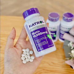 Viên uống mọc tóc Natrol Biotin 10000 mcg (100 viên)