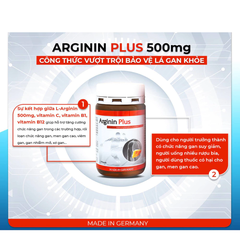 Viên uống tăng cường chức năng gan Arginin Plus Kapseln 30/60 viên
