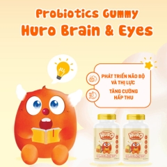 Kẹo dẻo lợi khuẩn Huro Brain & Eyes 168g