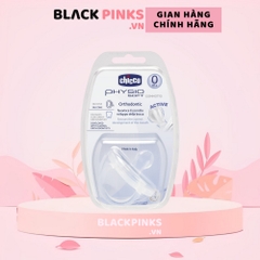 Ty ngậm Silicone Chicco Physio Soft trắng 0M+ và 6M+