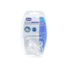 Ty ngậm Silicone Chicco Physio Soft trắng 0M+ và 6M+