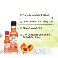 Dầu gấc nguyên chất Ecofood 60ml dành cho bé từ 6 tháng tuổi
