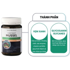 Viên uống bổ khớp từ thịt vẹm xanh Green Lipped Mussel chai 60 viên