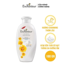 Sữa tắm trắng và dưỡng ẩm có hạt Enchanteur Charming 180g