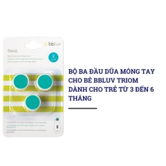 Phụ kiện - Bộ 3 đầu dũa thay thế cho máy dũa móng tay bbluv Trimo - giai đoạn 2: từ 3 đến 6 tháng (Aqua)