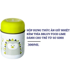 Hộp đựng thức ăn giữ nhiệt kèm thìa bbluv Food Lime/Aqua