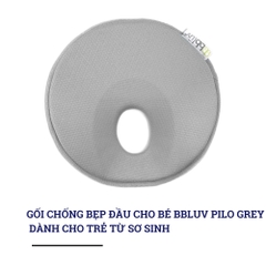 Gối chống bẹp đầu cho bé bbluv Pilo Grey/Ivory