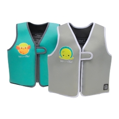 Áo phao bơi bbluv Naj size S/M dành cho bé từ 1-6 tuổi màu Aqua/Grey