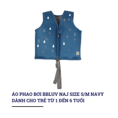 Áo phao bơi bbluv Naj size S/M dành cho bé từ 1-6 tuổi màu Navy/Dusk