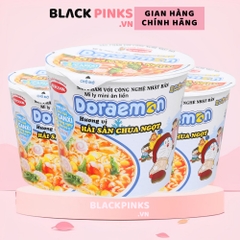 XÓA - [Thùng 12 ly] Mì ly mini Doraemon hải sản chua ngọt 53g