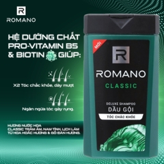Dầu gội hương nước hoa Romano Classic/Attitude/Force/Gentleman 180g