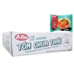 [Thùng 30 gói] Mì A-One vị bò/vị tôm chua Thái/vị sa tế/vị gà/ vị thịt xào gói 85g