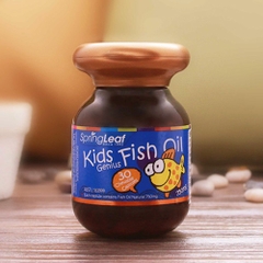 Viên uống SpringLeaf Kids Genius Fish Oil hỗ trợ não bộ và thị giác 120 viên (từ 1 tuổi)