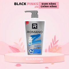 Tắm gội 2in1 sạch sâu Romano Genz Sea Breeze/Forest Cedar 610g