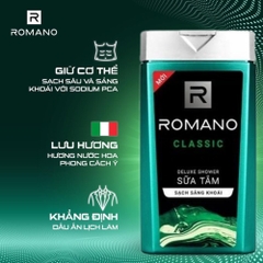 Sữa tắm hương nước hoa Romano Classic/Attitude/Force/Gentleman 180g