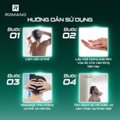 Tắm gội 2in1 hương nước hoa Romano Classic/Attitude/Force 650g
