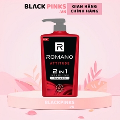 Tắm gội 2in1 hương nước hoa Romano Classic/Attitude/Force 650g