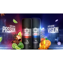 Xịt khử mùi hương nước hoa cao cấp Romano VIP Vision/Passion 150ml