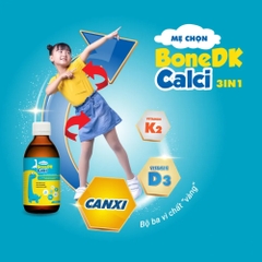 Siro Herbland Healthza BoneDK Calci hỗ trợ phát triển xương và răng 180ml (từ 1 tuổi)
