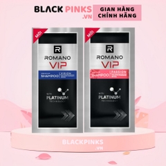 Dây 14 gói 5g dầu gội hương nước hoa cao cấp Romano VIP Vision/Passion