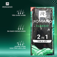 Dây 14 gói 7g tắm gội 2in1 hương nước hoa Romano Classic