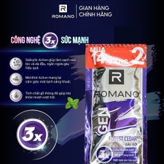 Dây 14/14 + 2 gói 5g dầu gội sạch sâu Romano Genz Forest Cedar/Sea Breeze