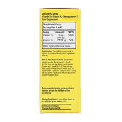 Xịt Orzax Ocean D3K2 hỗ trợ hấp thu canxi 20 ml cho bé từ 0 tháng tuổi