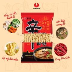 Lốc 5 gói mì cay Hàn Quốc Shin Ramyun 120g/gói