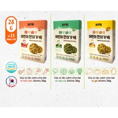 Gia vị rắc cơm cho bé vị gà/vị rau củ/vị tôm Alvins 28g dành cho bé từ 15 tháng tuổi