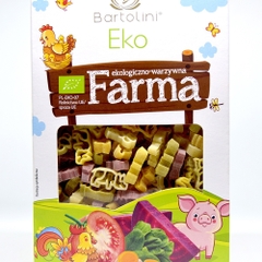 Mì nui rau củ hữu cơ cho bé hình động vật Bartolini 250g dành cho bé từ 10 tháng tuổi