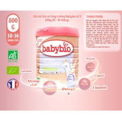 Sữa dê hữu cơ Babybio số 1/số 2/số 3 800g dành cho bé từ sơ sinh đến 36 tháng tuổi