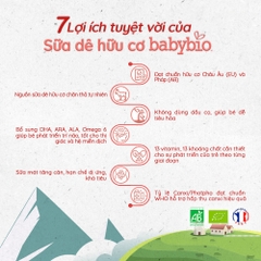 Sữa dê hữu cơ Babybio số 1/số 2/số 3 800g dành cho bé từ sơ sinh đến 36 tháng tuổi
