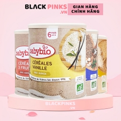 Bột ăn dặm pha sữa hữu cơ nhiều vị bổ sung vitamin B1 Babybio 220g dành cho bé từ 6 tháng tuổi