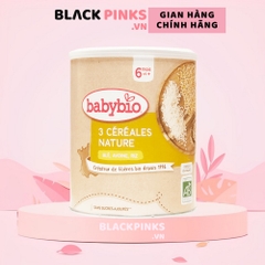 Bột ăn dặm pha sữa hữu cơ nhiều vị bổ sung vitamin B1 Babybio 220g dành cho bé từ 6 tháng tuổi