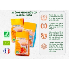 Mì ống penne lứt/bán lứt/trắng hữu cơ Markal 500g