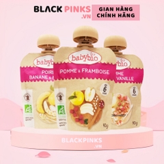 Trái cây nghiền hữu cơ cho bé nhiều vị Babybio 90g dành cho bé từ 6 tháng tuổi trở lên