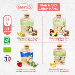 Sữa chua dừa/yến mạch hữu cơ cho bé nhiều vị Babybio 85g dành cho bé từ 6 tháng tuổi trở lên