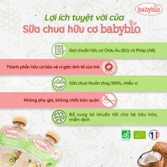 Sữa chua dừa/yến mạch hữu cơ cho bé nhiều vị Babybio 85g dành cho bé từ 6 tháng tuổi trở lên